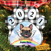 Personalized Memo Dog Paw Ornament OB282 30O58 thumb 1