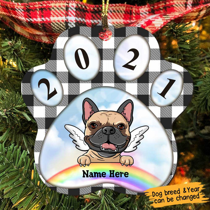 Personalized Memo Dog Paw Ornament OB282 30O58 1