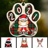 Personalized Cat Christmas Paw Ornament OB232 95O34 1