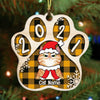Personalized Cat Christmas Paw Ornament OB232 95O34 1