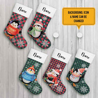 Personalized Christmas Family Penguin Crew Stocking OB233 24O66 thumb 1