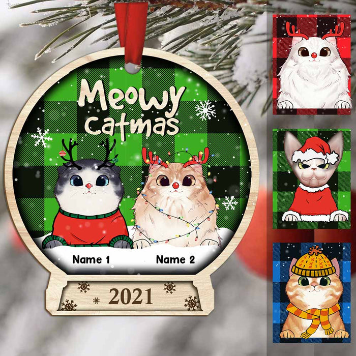 Personalized Cat Christmas Snow Globe Ornament OB264 30O58 1