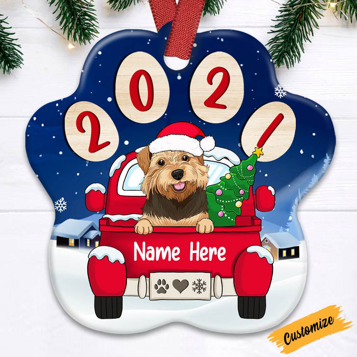 Personalized Christmas Dog Paw 2022 Ornament OB251 26O47 1