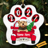 Personalized Christmas Dog Paw 2022 Ornament OB251 26O47 1