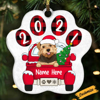 Personalized Christmas Dog Paw 2022 Ornament OB251 26O47 thumb 1