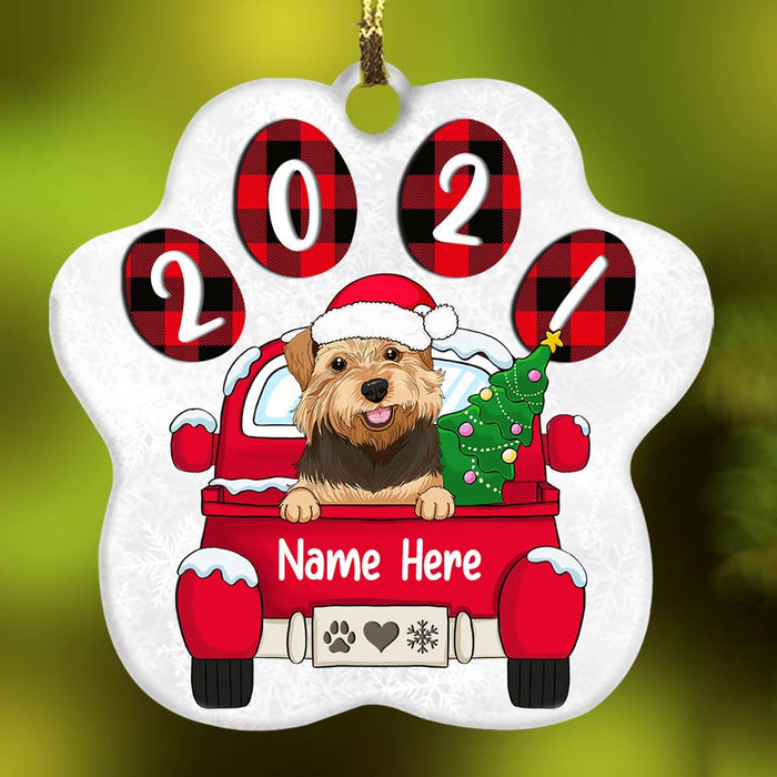 Personalized Christmas Dog Paw 2022 Ornament OB251 26O47 1
