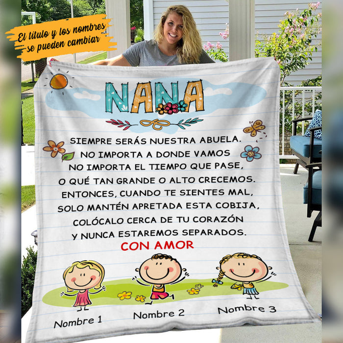 Personalized Grandma Abuela Spanish Blanket AP271 73O53 1