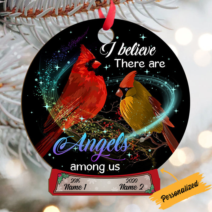 Personalized Grandpa Grandma Mom Dad Memo Angels Are Near Snow Globe Ornament OB252 23O36 1