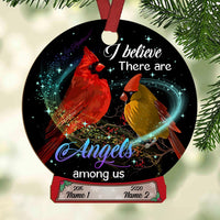 Personalized Grandpa Grandma Mom Dad Memo Angels Are Near Snow Globe Ornament OB252 23O36 thumb 1