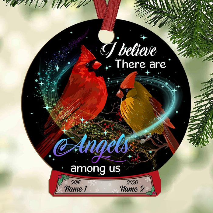 Personalized Grandpa Grandma Mom Dad Memo Angels Are Near Snow Globe Ornament OB252 23O36 1