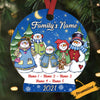 Personalized Christmas Snowman Family Snow Globe Ornament OB232 26O36 1