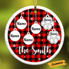 Personalized Family Dog Cat Christmas Circle Ornament OB224 81O47 1