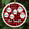 Personalized Family Dog Cat Christmas Circle Ornament OB224 81O47 1