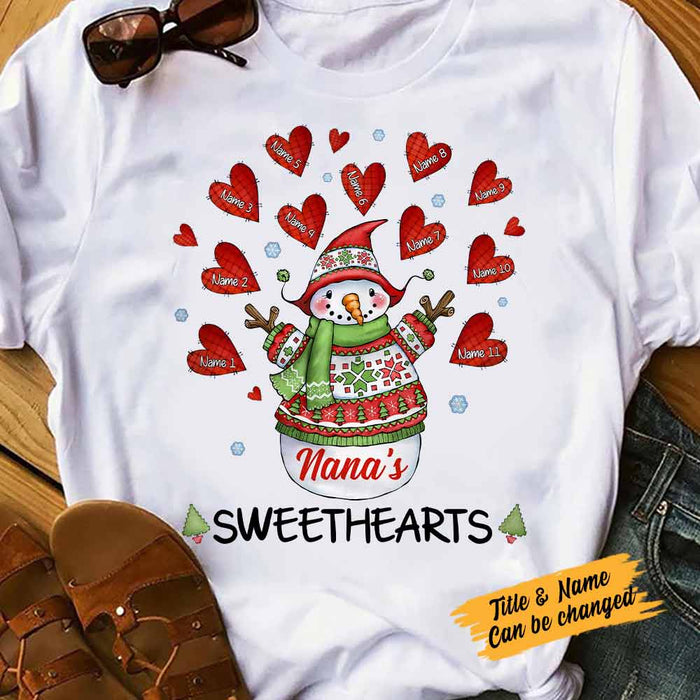 Personalized Grandma Sweethearts Christmas T Shirt OB251 23O57 1
