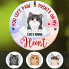 Personalized Cat Memo Paw Prints Circle Ornament OB252 26O34 1