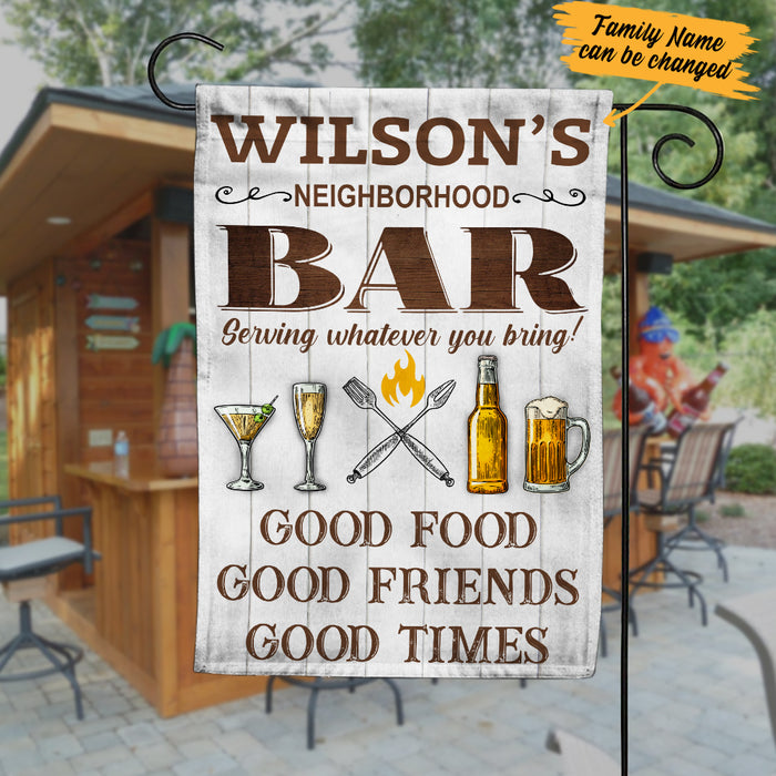 Personalized Backyard Bar Gardening Flag AG63 85O34 1