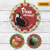 Personalized Christmas Cat Fleas Navidad Circle Ornament OB241 24O66 thumb 1