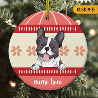 Personalized Dog Christmas Circle Ornament OB253 24O66 thumb 1