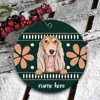 Personalized Dog Christmas Circle Ornament OB253 24O66 thumb 1