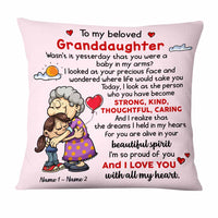 Personalized Grandma Granddaughter Pillow OB284 30O58 thumb 1