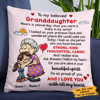 Personalized Grandma Granddaughter Pillow OB284 30O58 thumb 1