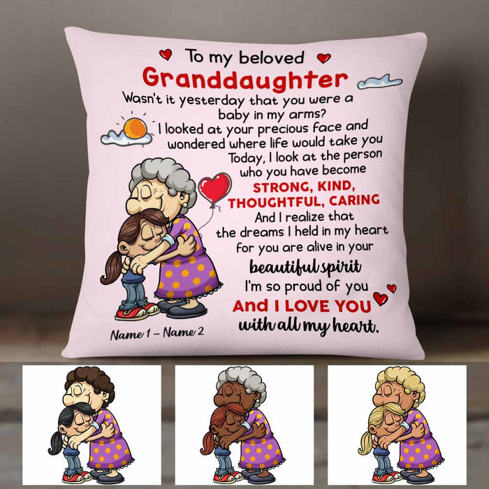 Personalized Grandma Granddaughter Pillow OB284 30O58 - Famvibe