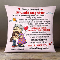 Personalized Grandma Granddaughter Pillow OB284 30O58 thumb 1