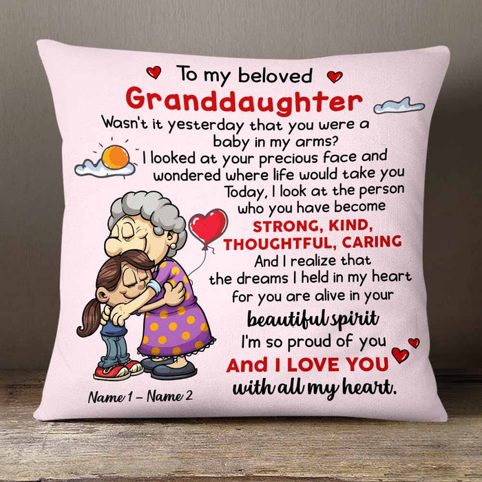 Personalized Grandma Granddaughter Pillow OB284 30O58 1