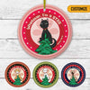 Personalized Cat Christmas Tree I'm The Star Circle Ornament OB254 24O66 1