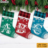 Personalized Split Letters Family Christmas Stocking OB253 85O36 1