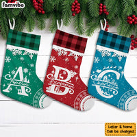 Personalized Split Letters Family Christmas Stocking OB253 85O36 thumb 1