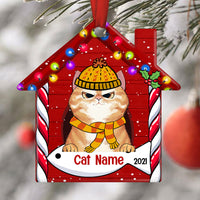 Personalized Cat Christmas House Ornament OB251 87O53 thumb 1