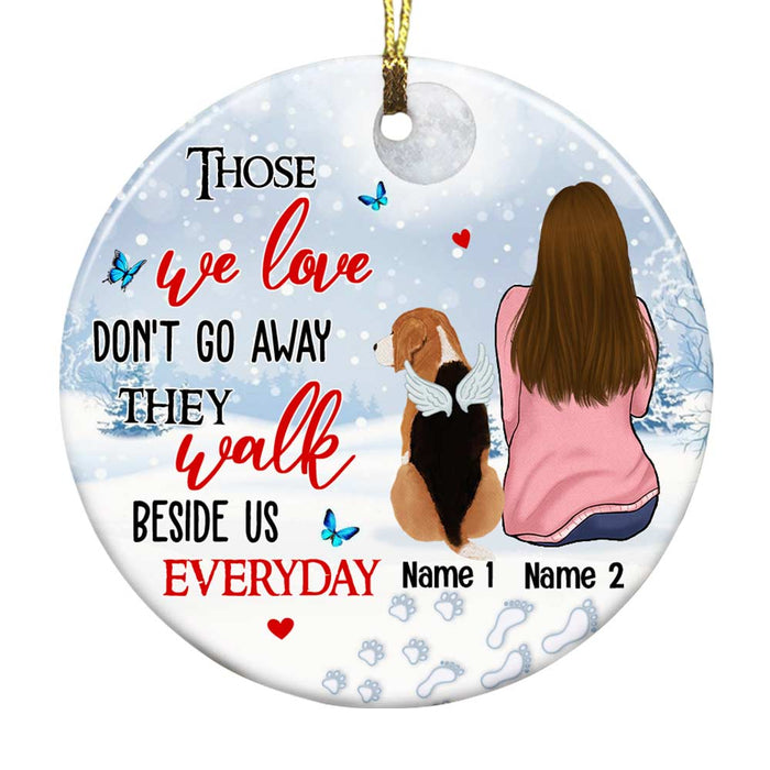 Personalized Dog Mom Memo Christmas Circle Ornament OB251 95O57 1