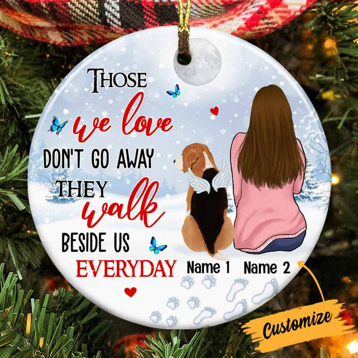 Personalized Dog Mom Memo Christmas Circle Ornament OB251 95O57 1