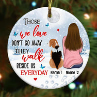 Personalized Dog Mom Memo Christmas Circle Ornament OB251 95O57 thumb 1