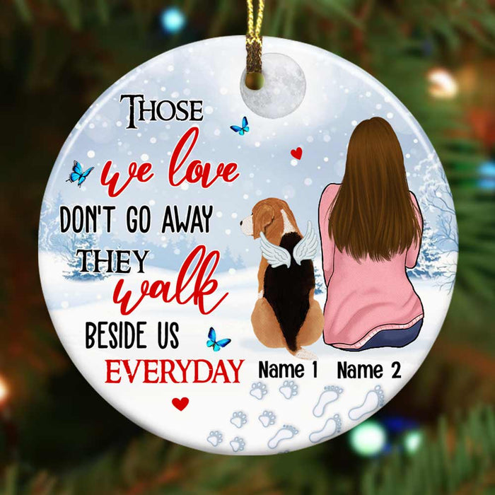 Personalized Dog Mom Memo Christmas Circle Ornament OB251 95O57 1
