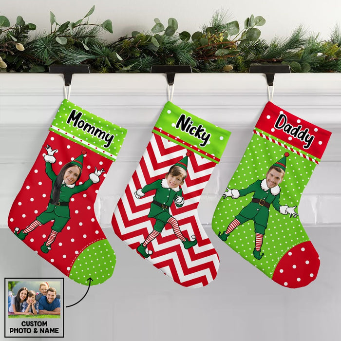 Personalized Christmas Family Photo Stocking OB282 87O53 1