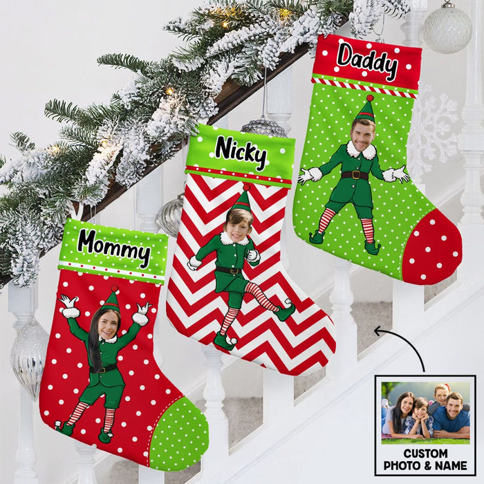 Personalized Christmas Family Photo Stocking OB282 87O53 1