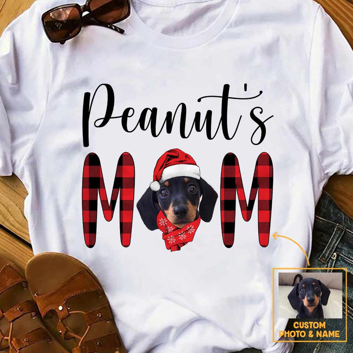 Personalized Dog Mom Photo Christmas T Shirt OB262 85O57 1