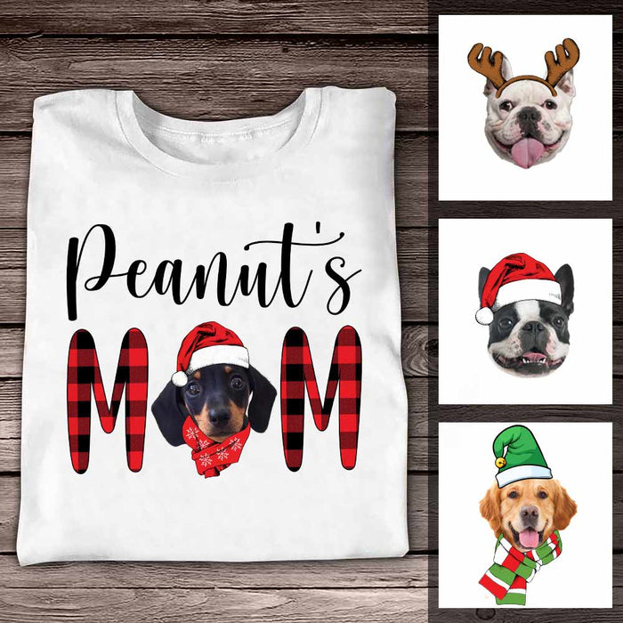 Personalized Dog Mom Photo Christmas T Shirt OB262 85O57 1