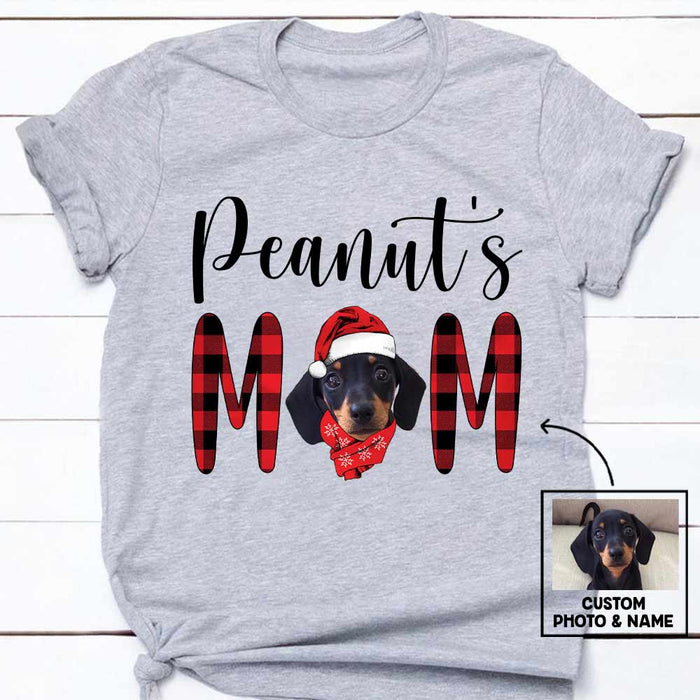 Personalized Dog Mom Photo Christmas T Shirt OB262 85O57 1