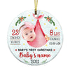 Personalized Photo Baby First Christmas Circle Ornament OB261 95O36 1