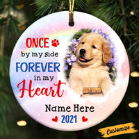 Personalized Christmas Dog Memo Photo Circle Ornament OB271 26O47 thumb 1