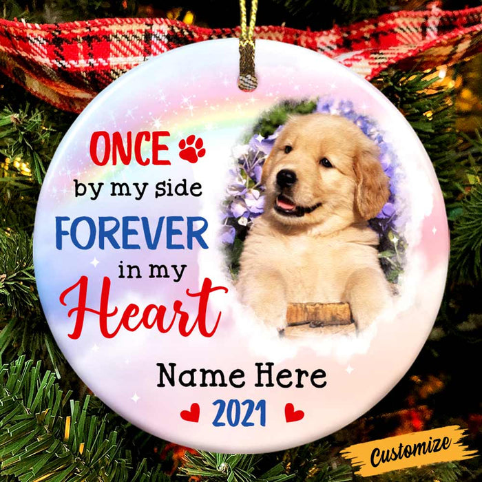 Personalized Christmas Dog Memo Photo Circle Ornament OB271 26O47 1