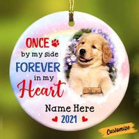Personalized Christmas Dog Memo Photo Circle Ornament OB271 26O47 thumb 1