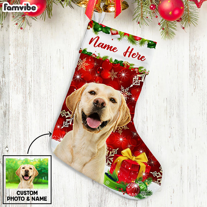 Personalized Dog Photo Christmas Stocking OB264 87O53 1