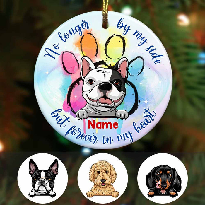 Personalized Forever In My Heart Dog Memo Circle Ornament OB272 23O57 1