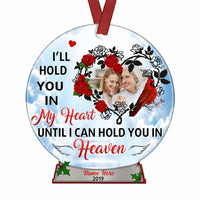 Personalized Memo Mom Dad Cardinal Snow Globe Ornament OB272 26O34 thumb 1