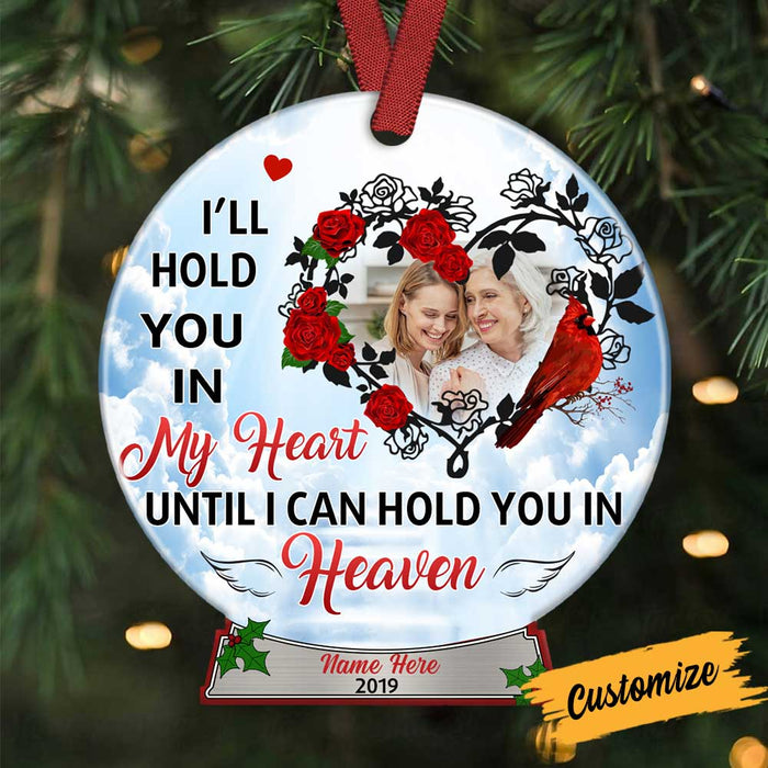 Personalized Memo Mom Dad Cardinal Snow Globe Ornament OB272 26O34 1