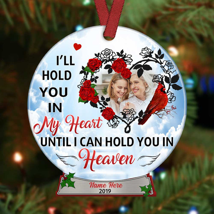 Personalized Memo Mom Dad Cardinal Snow Globe Ornament OB272 26O34 1